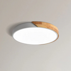Scandinavian Wooden LED Flush Mount Ceiling Light Fixture with Modern Design 4