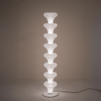 Sculptural Floor Lamp with High-Quality Glass and Metal Base – Dual Light Modes 1