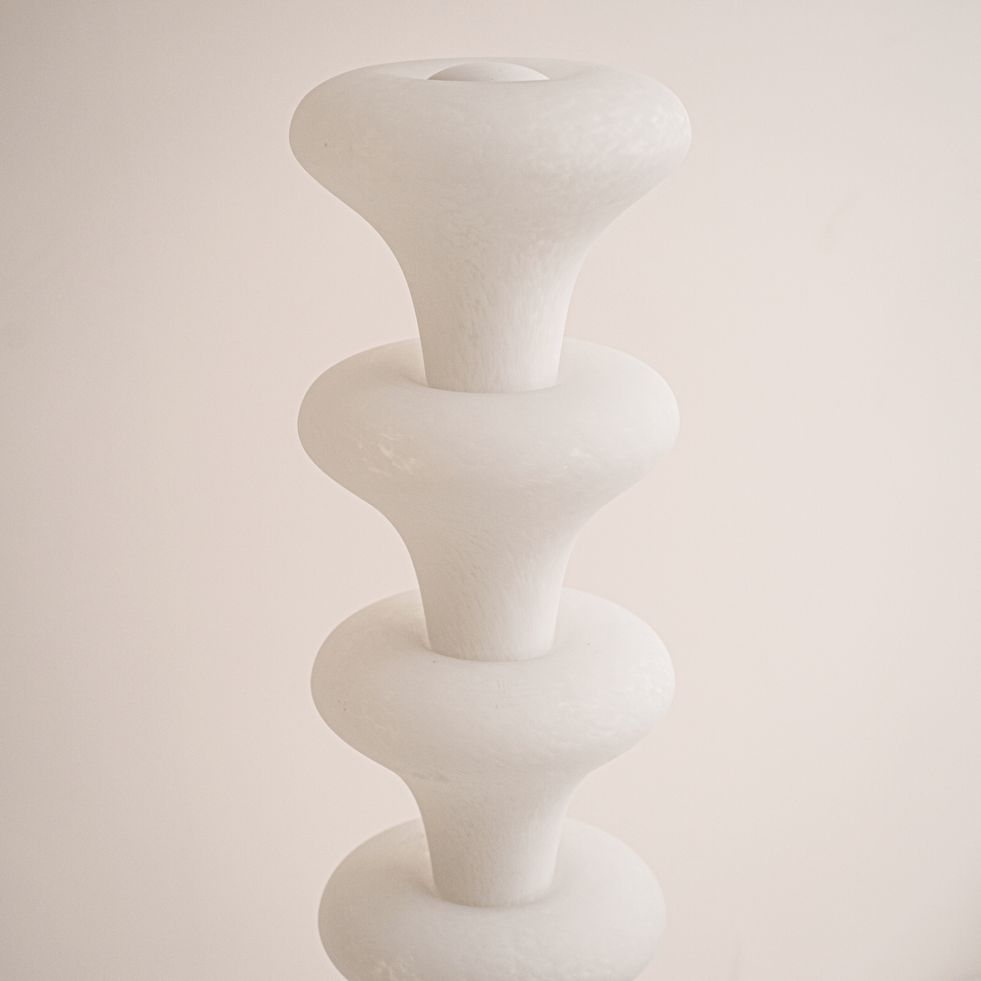 Sculptural Floor Lamp with High-Quality Glass and Metal Base – Dual Light Modes 5
