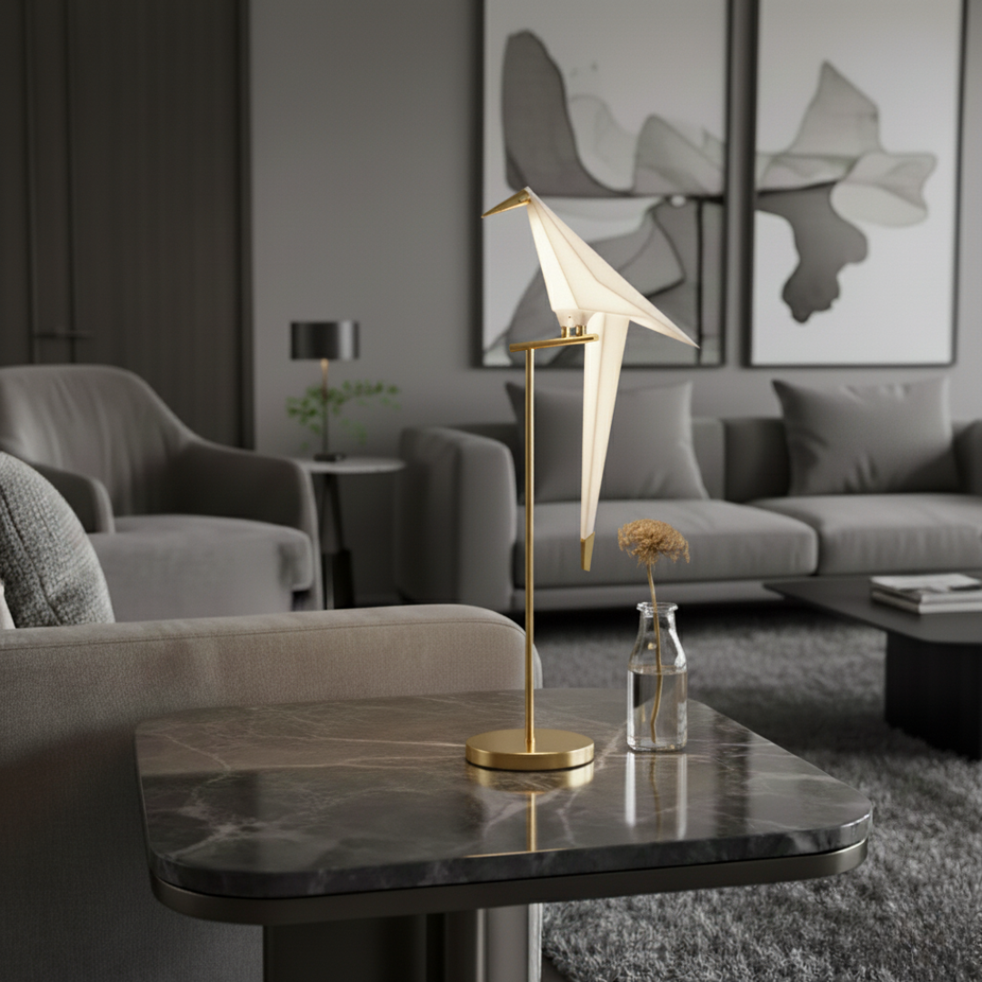 Sculptural Origami Bird Magnetic Accent Light - Rechargeable LED Decorative Lamp 0