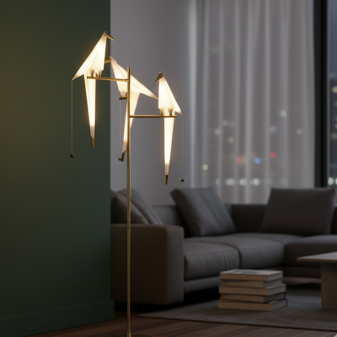 Sculptural Origami Bird Magnetic Accent Light - Rechargeable LED Decorative Lamp 9