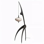 Selteta Floor Lamp with Asymmetrical Design and Warm Organic Lighting – Handcrafted Wooden Structure 6