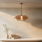 Serralot - Floral-Inspired Rattan Ceiling Lamp with Adjustable Cord 1