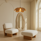 Serralot - Floral-Inspired Rattan Ceiling Lamp with Adjustable Cord 5