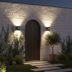 Solar LED Wall Light for Outdoor Use - IP65 Waterproof Garden Sconce with Warm White Glow 1