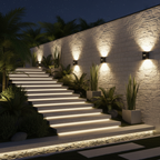 Solar LED Wall Light for Outdoor Use - IP65 Waterproof Garden Sconce with Warm White Glow 2