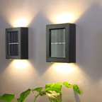 Solar LED Wall Light for Outdoor Use - IP65 Waterproof Garden Sconce with Warm White Glow 5