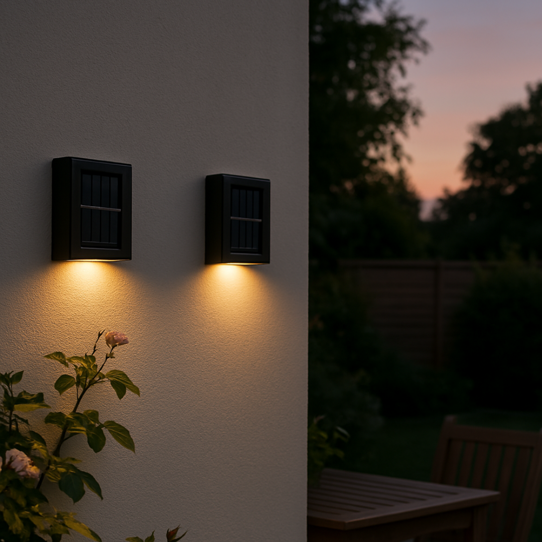 Solar LED Wall Light for Outdoor Use - IP65 Waterproof Garden Sconce with Warm White Glow 8