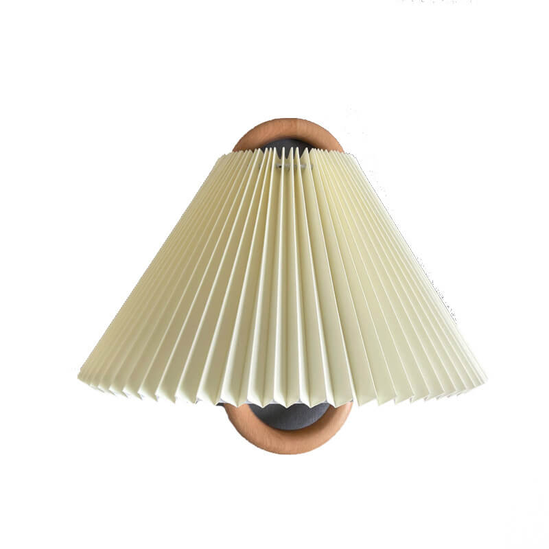 Solid Wood Pleated Wall Sconce