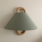 Solid Wood Pleated Wall Sconce