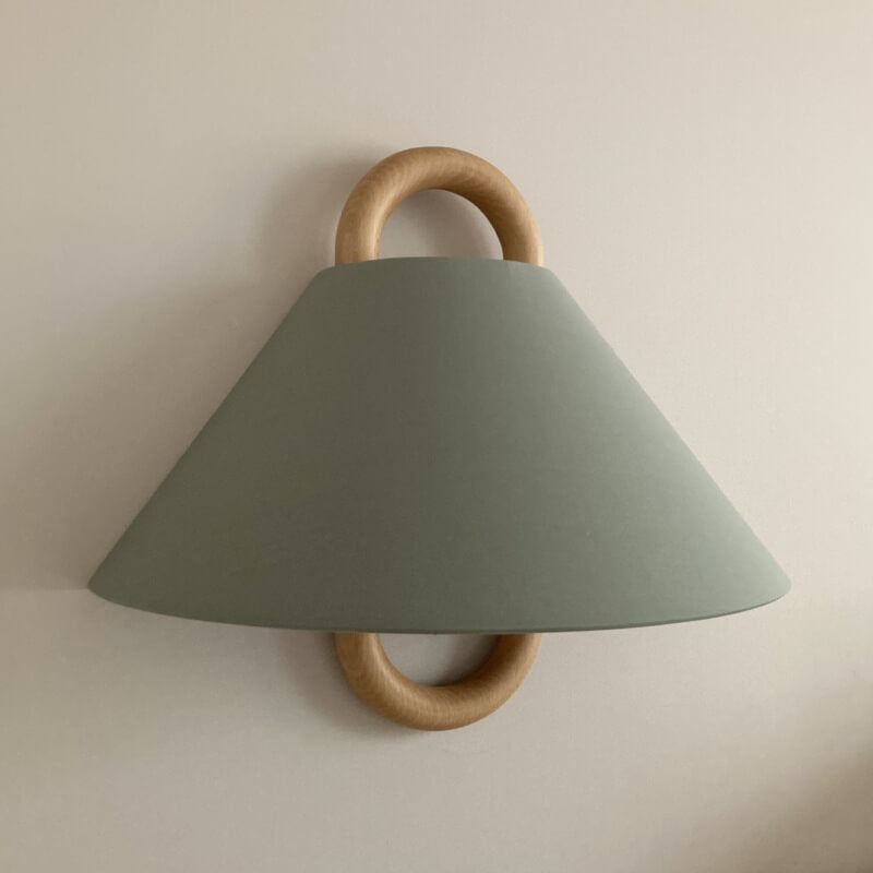 Solid Wood Pleated Wall Sconce