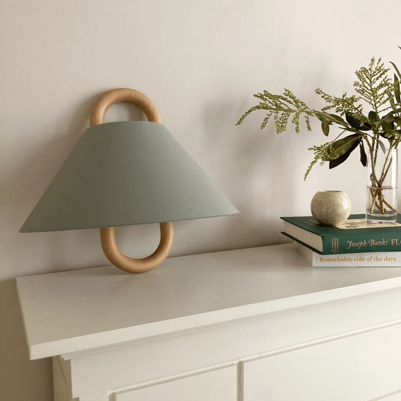 Solid Wood Pleated Wall Sconce