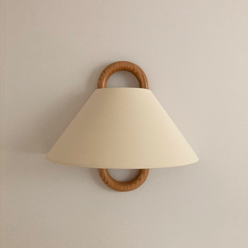 Solid Wood Pleated Wall Sconce