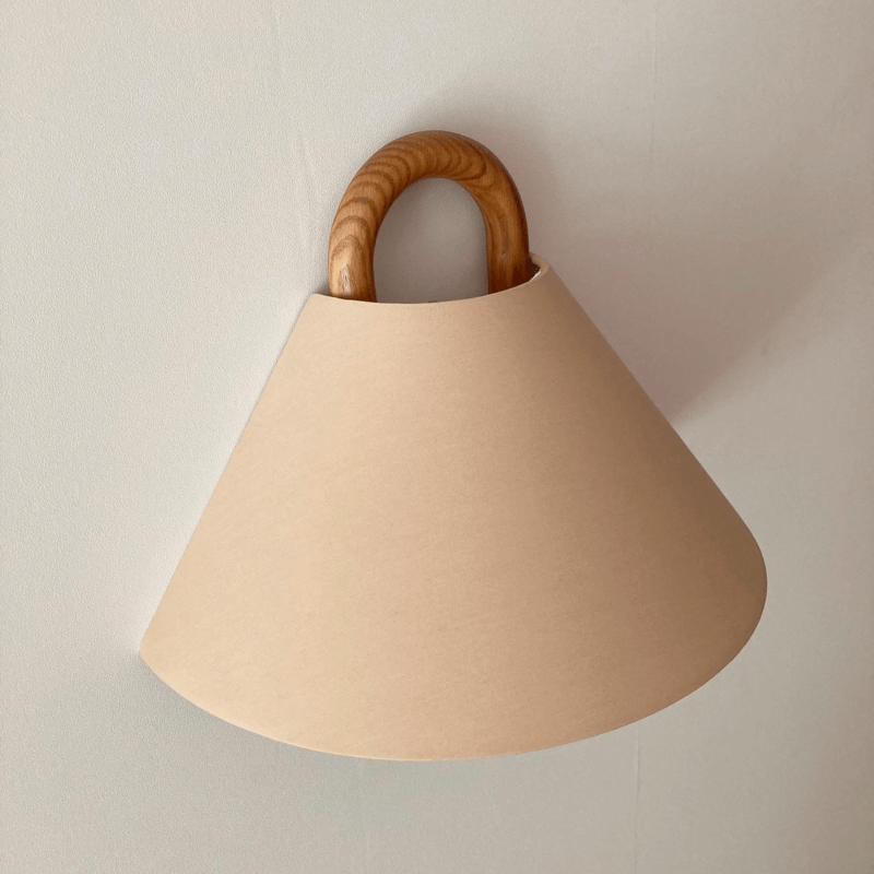 Solid Wood Pleated Wall Sconce