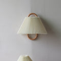 Solid Wood Pleated Wall Sconce