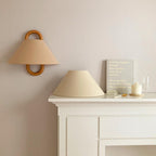 Solid Wood Pleated Wall Sconce