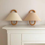 Solid Wood Pleated Wall Sconce