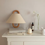 Solid Wood Pleated Wall Sconce