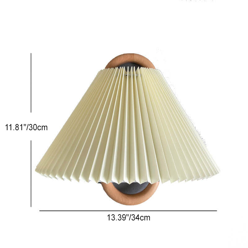 Solid Wood Pleated Wall Sconce