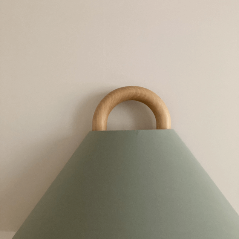 Solid Wood Pleated Wall Sconce