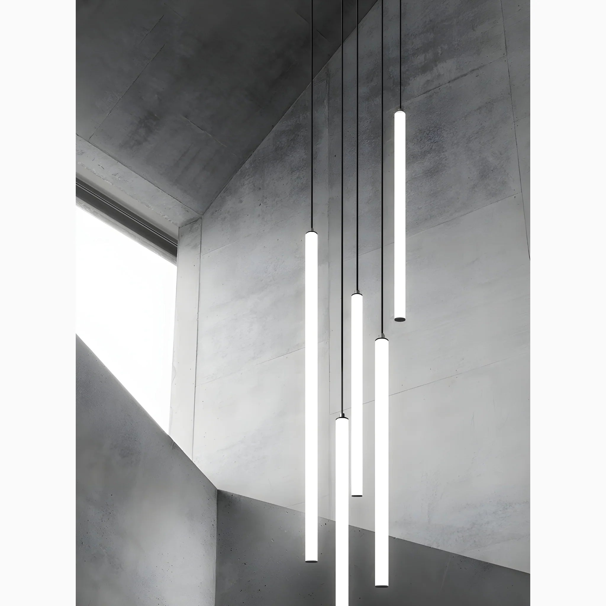 Spiral Pendant Light in Iron and Acrylic with Adjustable Height for Staircases 0