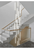Spiral Pendant Light in Iron and Acrylic with Adjustable Height for Staircases 2