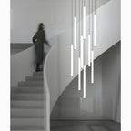 Spiral Pendant Light in Iron and Acrylic with Adjustable Height for Staircases 3