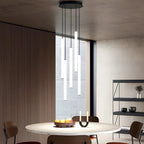 Spiral Pendant Light in Iron and Acrylic with Adjustable Height for Staircases 6