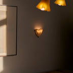 Stained Glass Wall Sconce with LED Light in Retro Art Deco Design 4