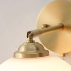 Striped Glass Brass Wall Sconce