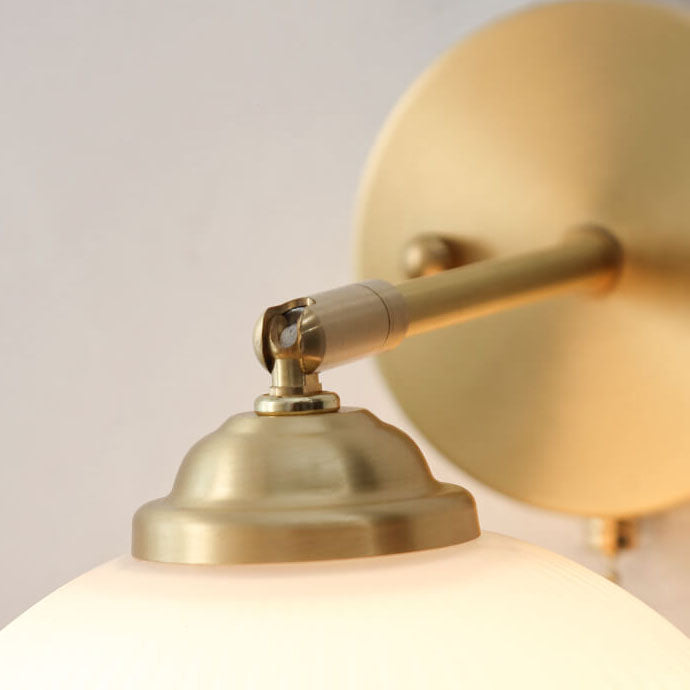 Striped Glass Brass Wall Sconce