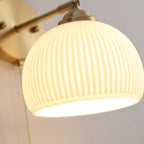 Striped Glass Brass Wall Sconce
