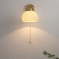 Striped Glass Brass Wall Sconce