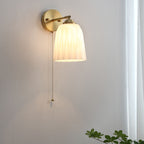 Striped Glass Brass Wall Sconce