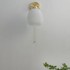 Striped Glass Brass Wall Sconce
