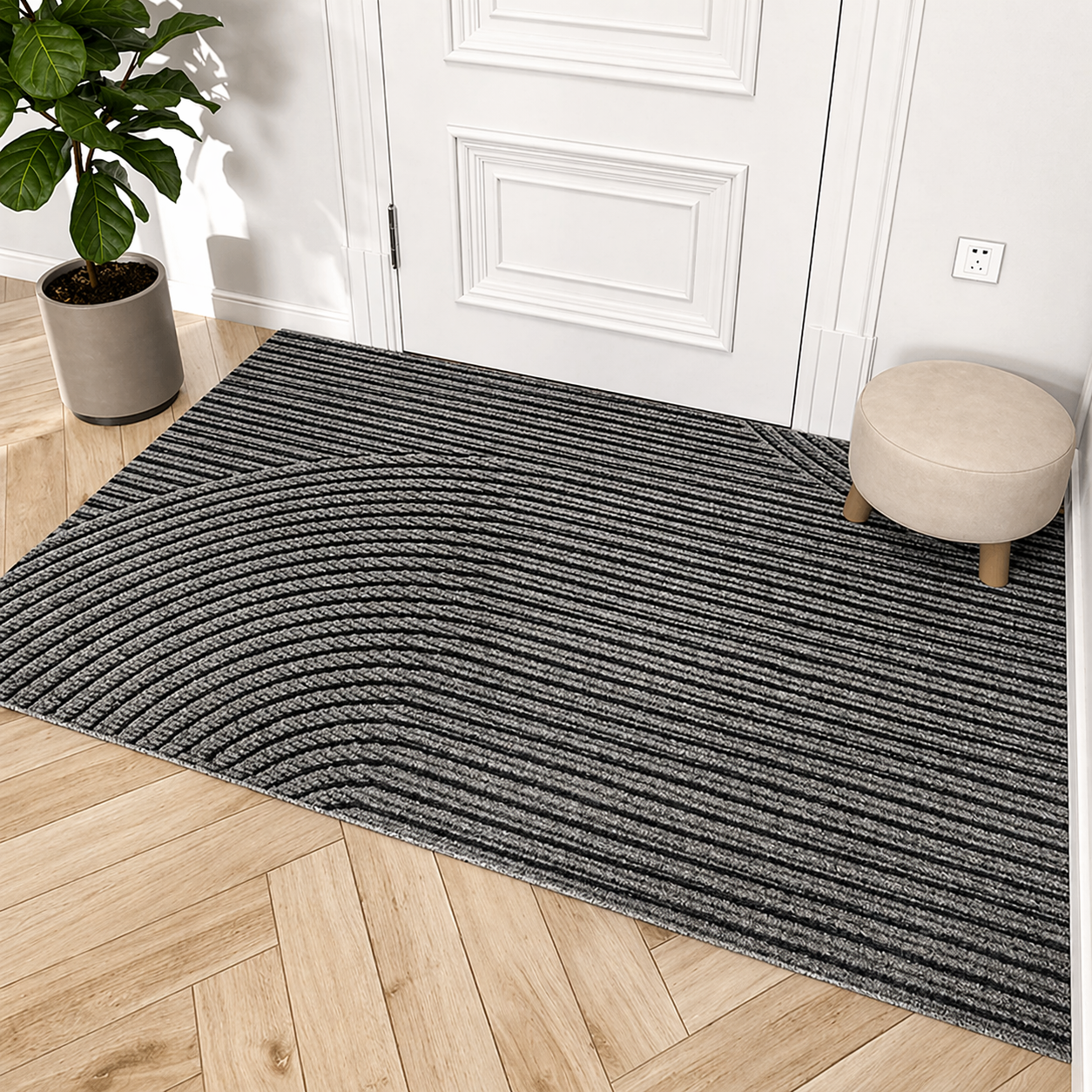 Stylish Doormat with Non-Slip Base and Dirt-Resistant Design for Indoor and Outdoor Use 6