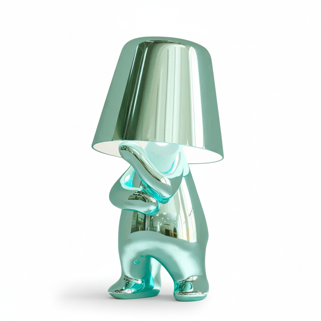 Table Lamp with Resin Thinker Design and LED Lighting for Living Room 2