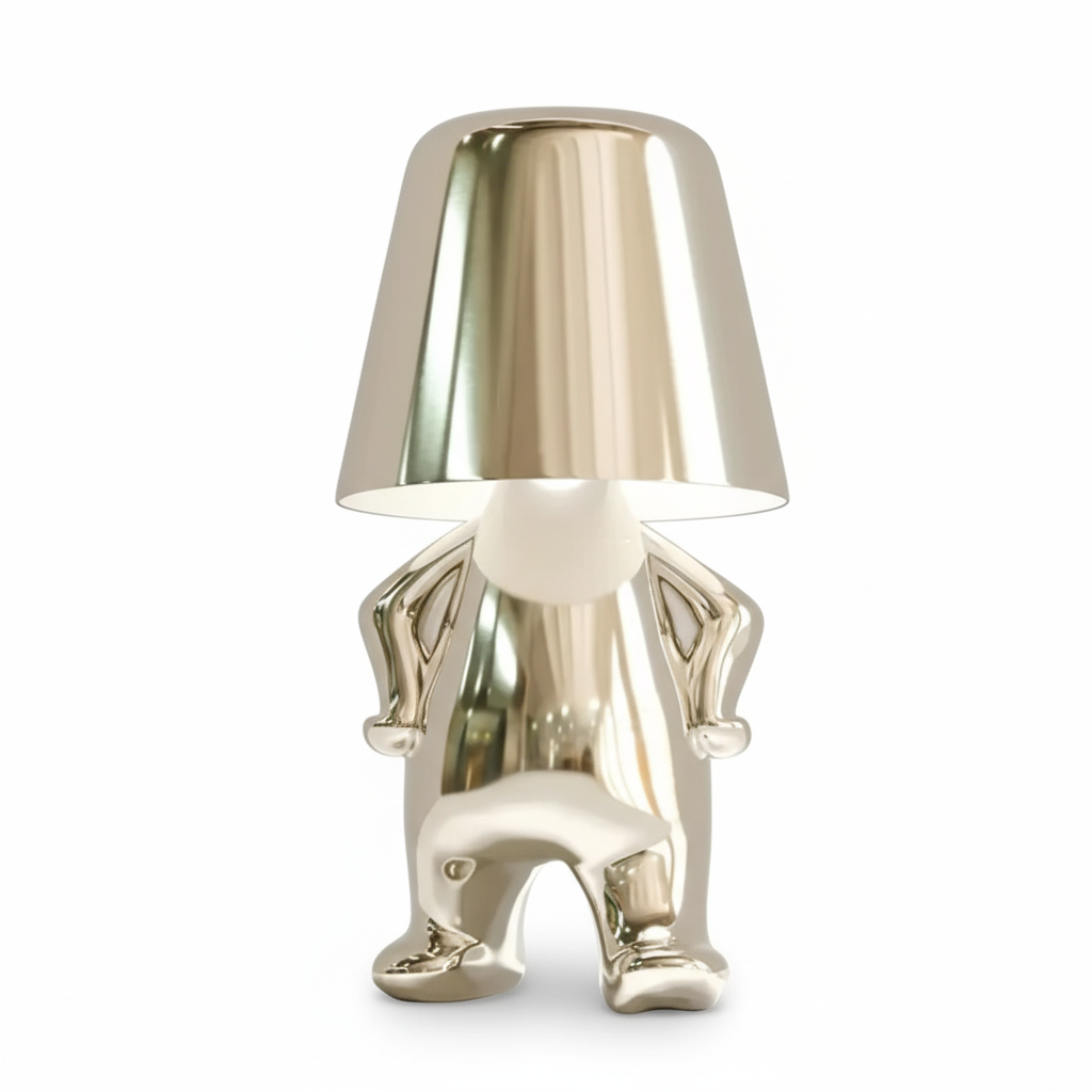 Table Lamp with Resin Thinker Design and LED Lighting for Living Room 3