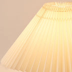 Table Lamp with Rubberwood Base and Pleated Fabric Shade for Living Room 3