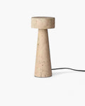 Table Lamp with Travertine Base and Soft Lighting for Living Room 0