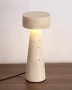 Table Lamp with Travertine Base and Soft Lighting for Living Room 2