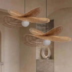 Torretes - Handwoven Rattan Ceiling Lamp with Sculptural Design 0