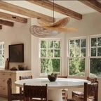 Torretes - Handwoven Rattan Ceiling Lamp with Sculptural Design 2