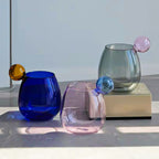 Vibrant Glassware Cocktail Glasses – 400ml Capacity with Colorful Bubble Design, Ideal Drinking Glasses for Juices and Cocktails 1