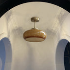 Vintage Brass Glass Ceiling Light