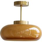 Vintage Brass Glass Ceiling Light