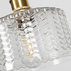 Vintage Brass Glass Jar Pendant