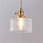 Vintage Brass Glass Jar Pendant