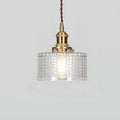 Vintage Brass Glass Jar Pendant