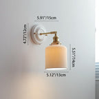 Vintage Ceramic Brass Wall Sconce